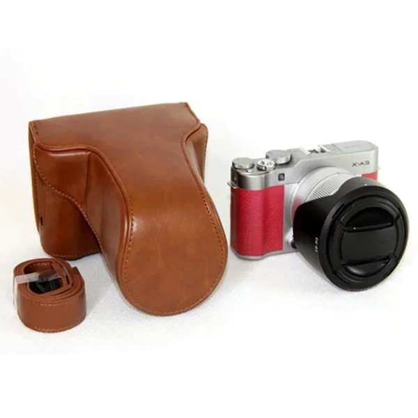 Leather case bag strap for Fuji XA3