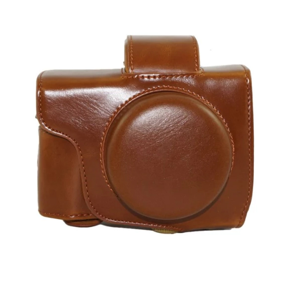 Leather case bag strap for OLYMPUS OMD EM10 II เคสหนังสำหรับเลนส์สั้น