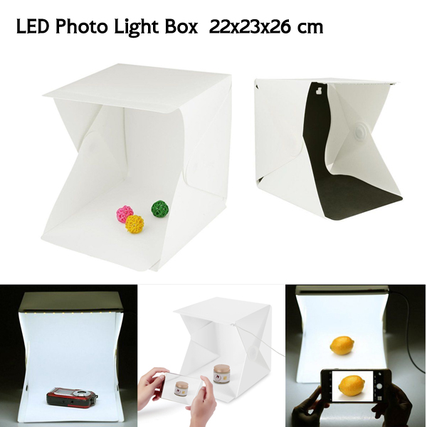 กล่องถ่ายภาพ LED Photo Box 22x23x26cm