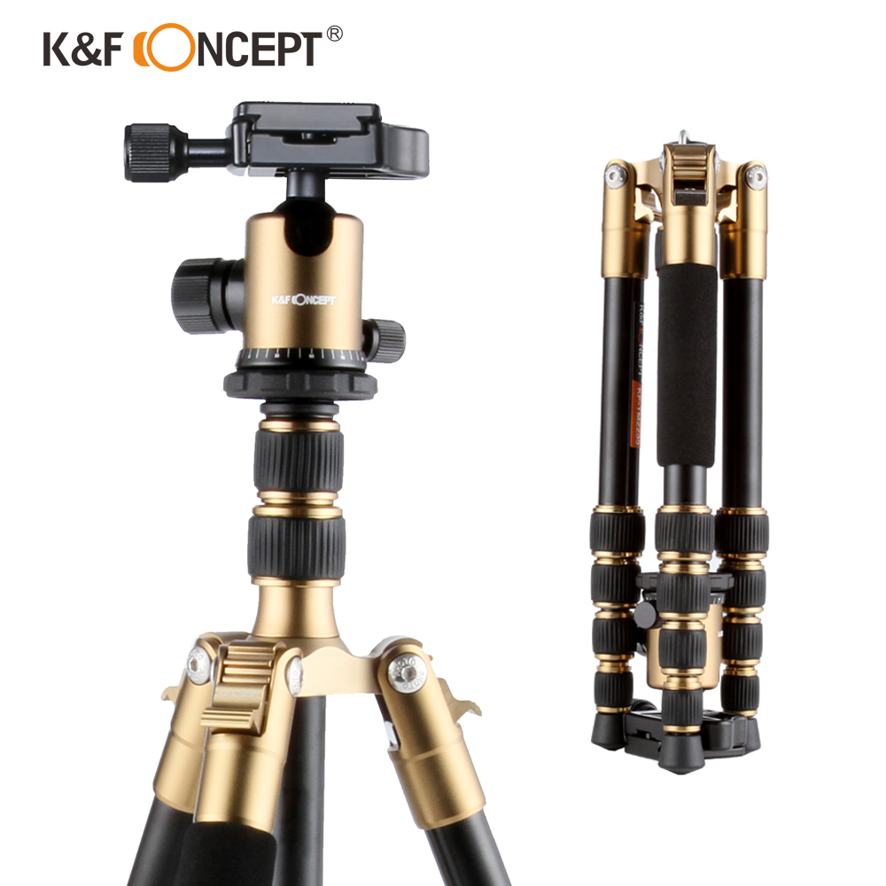 K&F Concept Tripod TM2235 Gold Aluminium ขาตั้งกล้อง