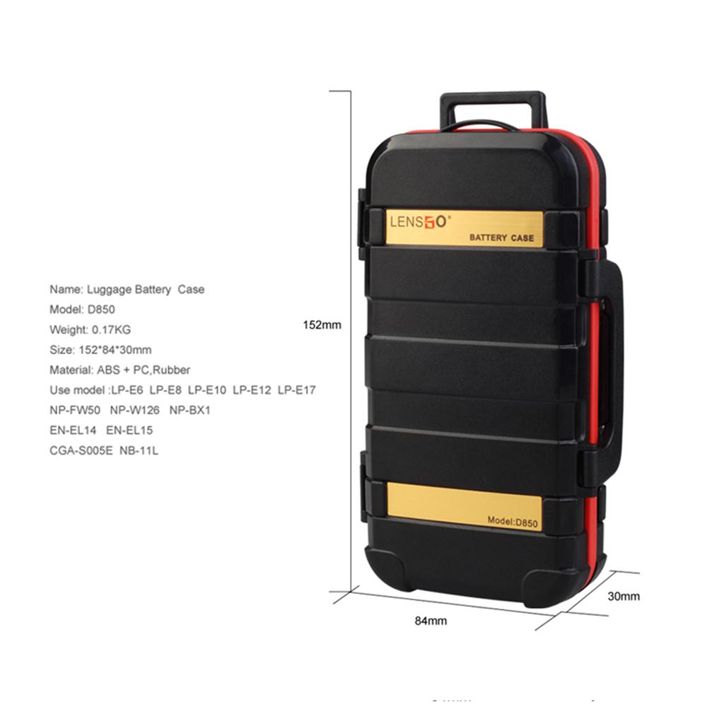 กล่องใส่การ์ด LENSGO D850 Luggage 2Battery 14SD CASE