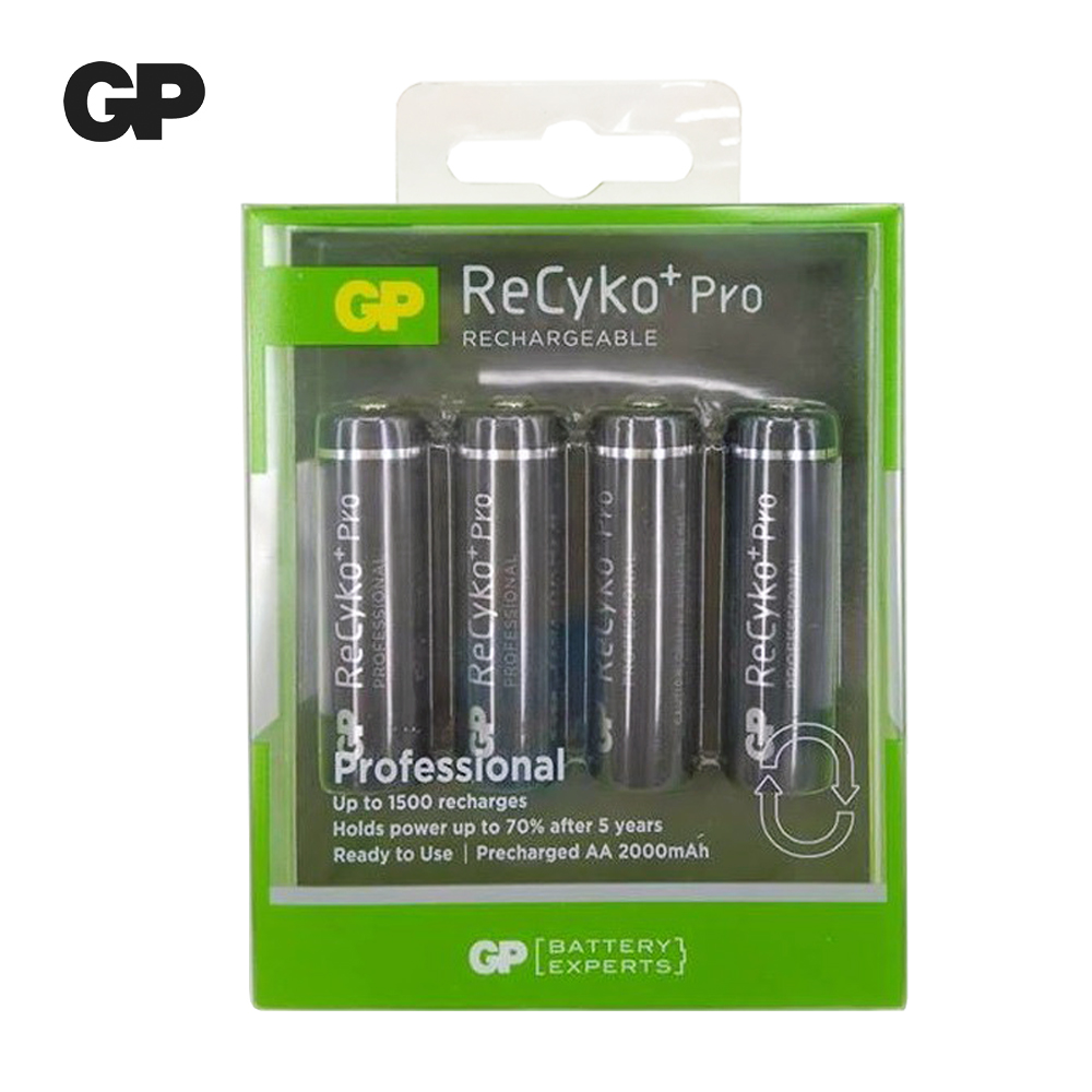GP ReCyko+ Pro Rechargeable AA 2000mAh Pack 4