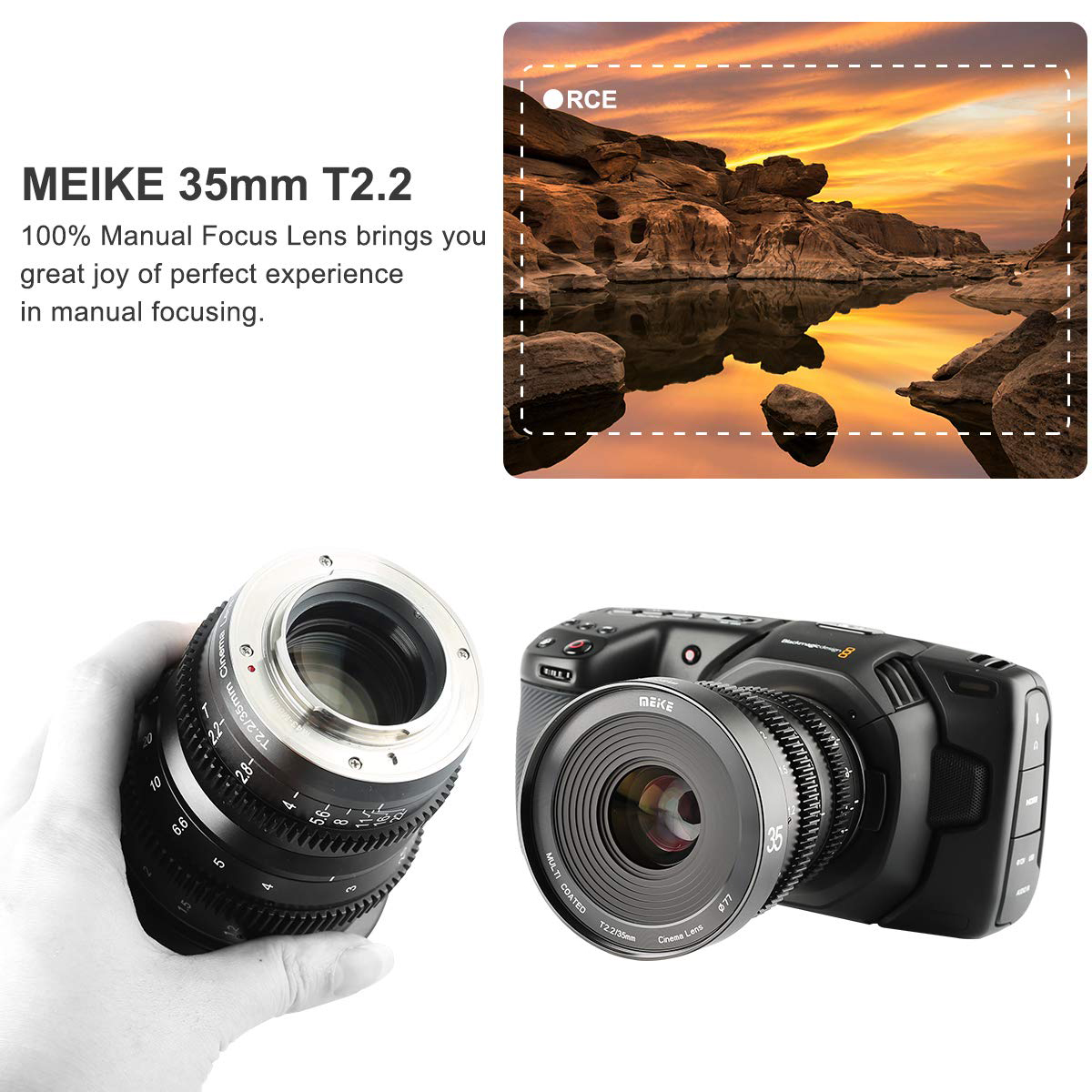 Lens MEIKE 35mm T2.2 Manual Focus Cinema Lens for Sony E Mount