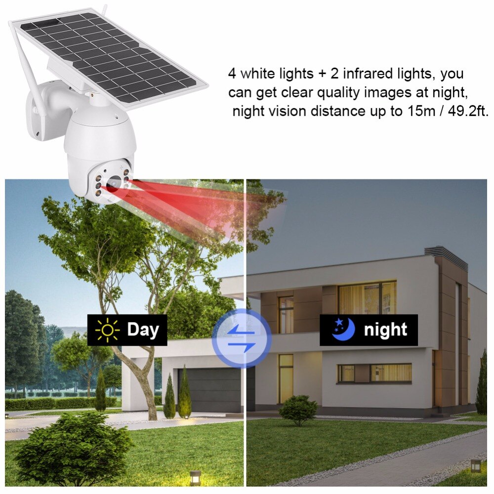 Intelligent Solar Energy Alert PTZ Camera 4G Waterproof 