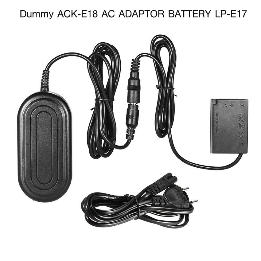 Dummy Battery ACK-E18 AC Adapter Battery LP-E17 for Canon 800D 250D 77D RP