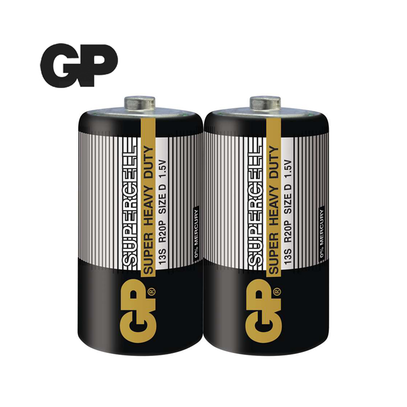 GP Supercell Zinc Carbon Size D 1.5V Batteries (แพ็ค 2 ก้อน)
