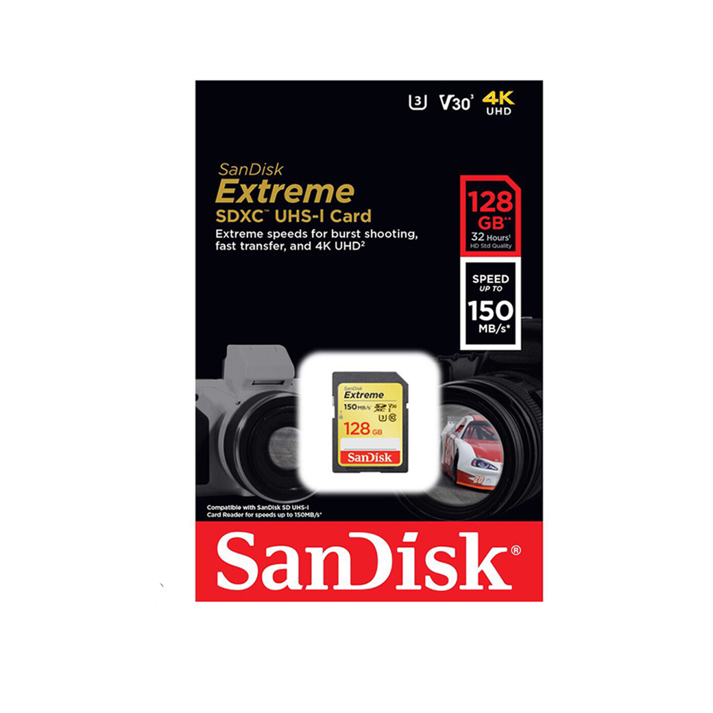 SANDISK EXTREME SDXC 128GB CLASS10 150MB