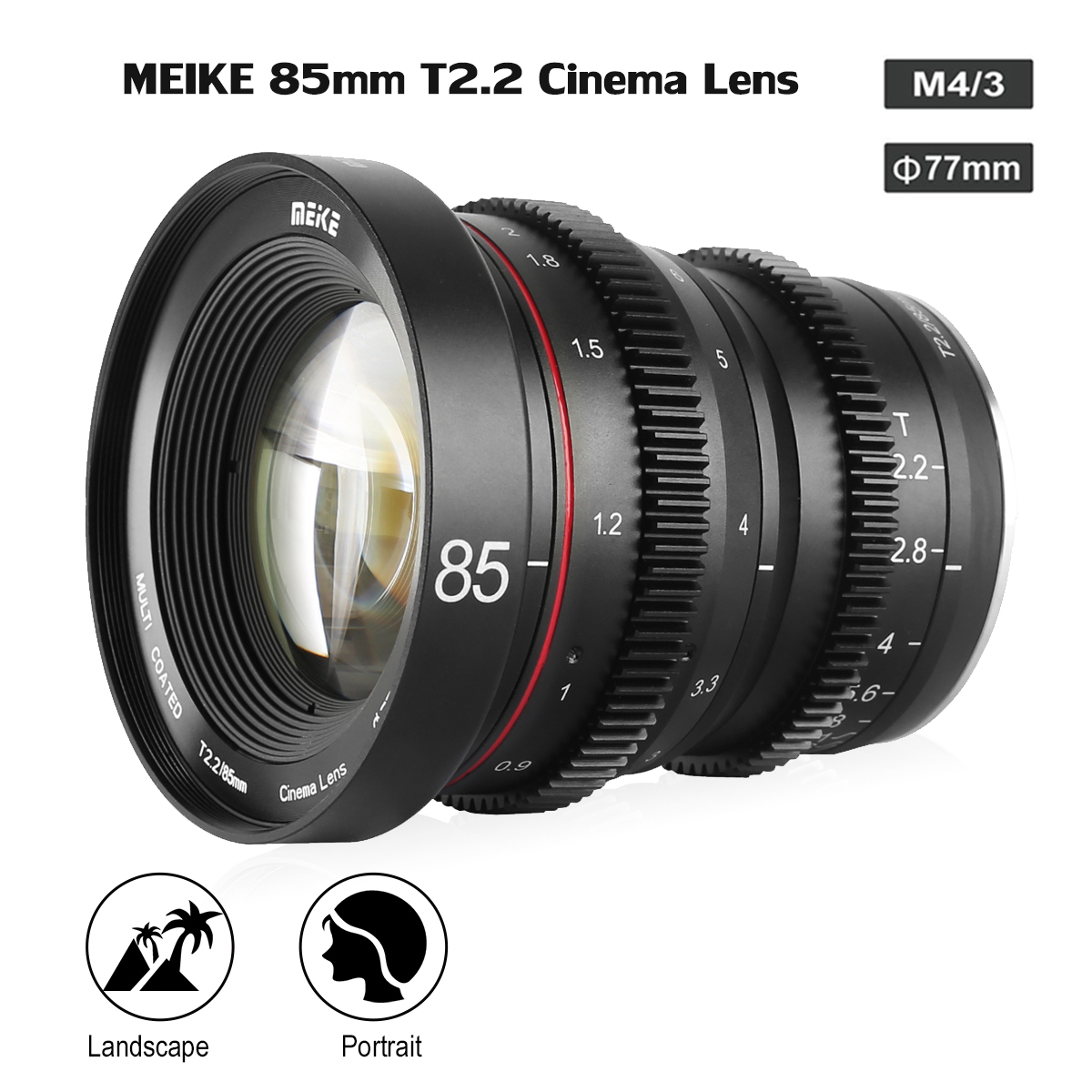 Lens MEIKE 85mm T2.2 Manual Focus Cinema Lens for M4/3