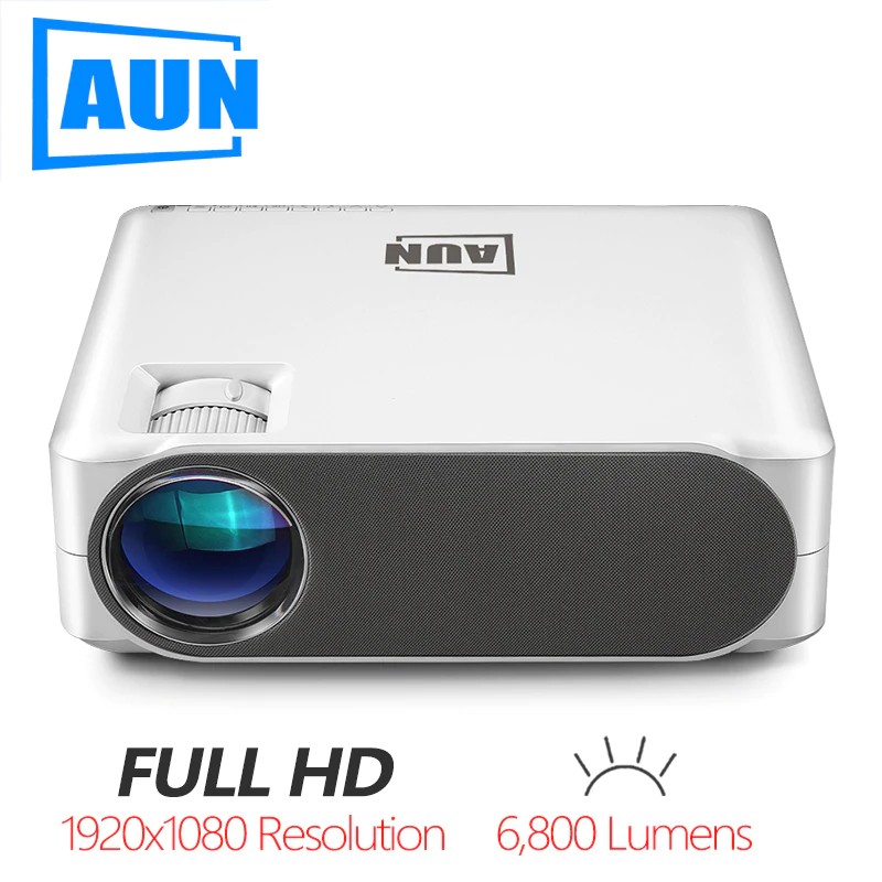 AUN โปรเจคเตอร์ Full HD AKEY6 1920X1080P Home Cinema HDMI VGA สำหรับ GYM 4K Video
