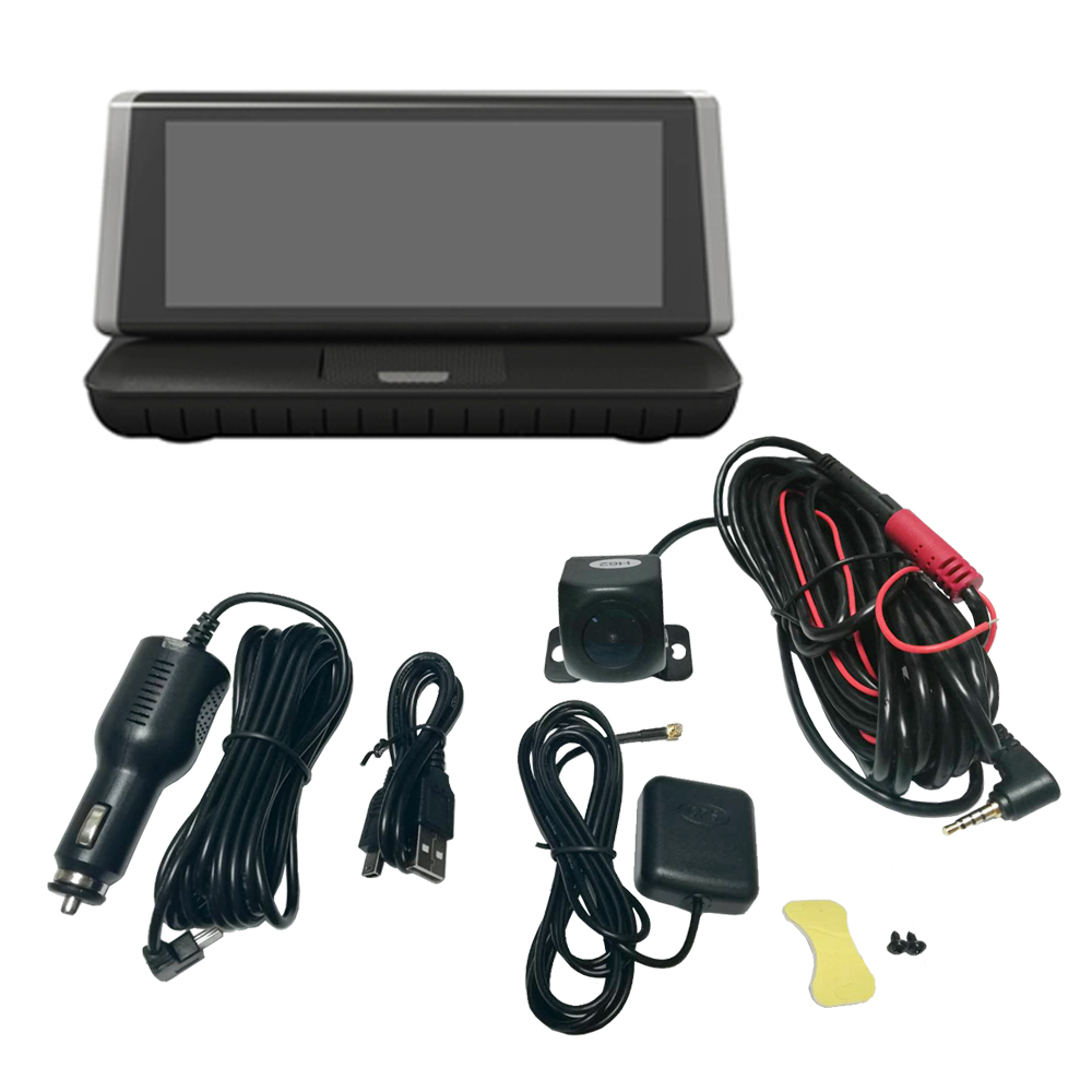 กล้องติดรถยนต์ Vehicle Upgrade E02 Car DVR GPS Dash Camera Full HD 8 Inch WiFi