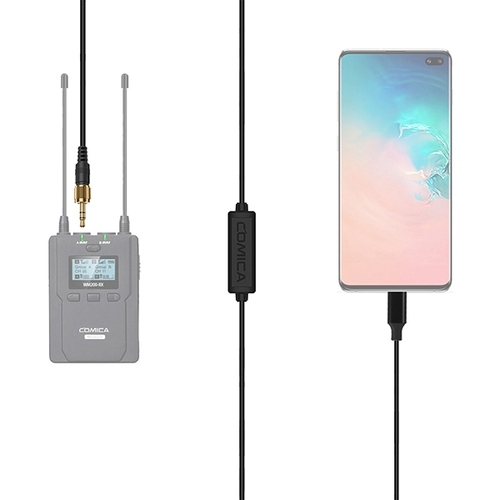 COMICA CVM-D-SPX (UC) 3.5mm TRS to USB-C Interface Audio Output Cable for Smartphone (สายยาว 45 cm)