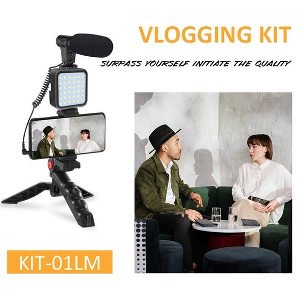 VlOGGING KIT-01LM ชุดอุปกรณ์ถ่ายวีดีโอสำหรับสมาร์ทโฟน
