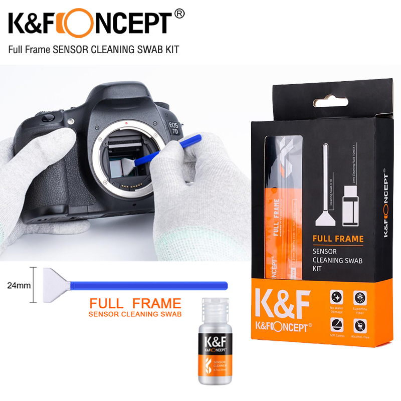K&F CONCEPT 24mm FULL FRAME SENSOR CLEANING SWAB KIT SKU.1617 ชุดทำความสะอาดเซ็นเซอร์