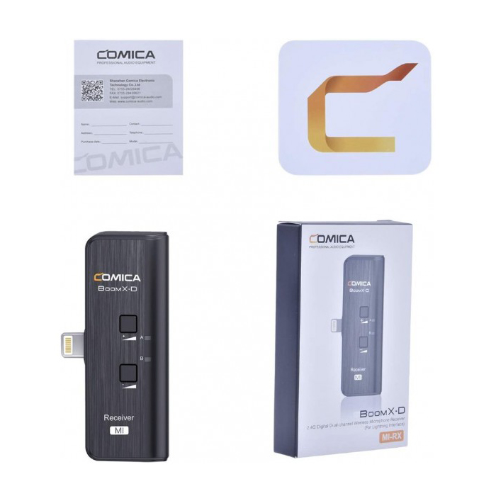 COMICA BoomX-D MI RX 2.4G Digital 1-Trigger-2 Wireless Microphone ไมโครโฟนไร้สายส่งสัญญาณและตัวรับ