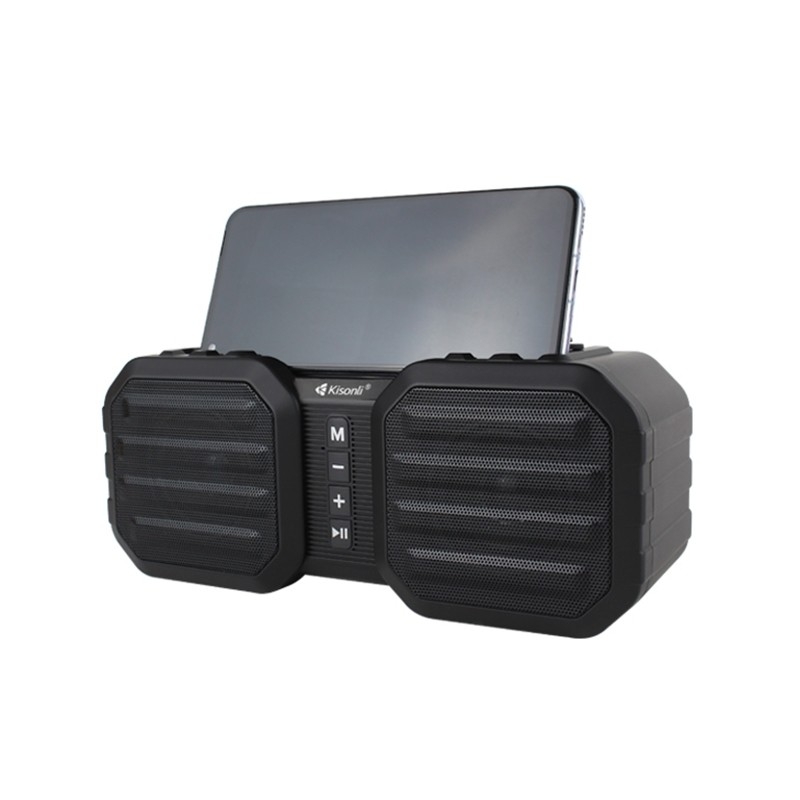 ลำโพงบลูทูธ KISONLI VS-6 Bluetooth Portable Speaker วางมือถือได้ เบสแน่นเสียงดี