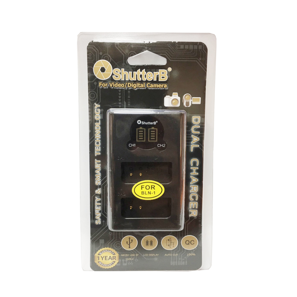 Shutter B Dual Charger BLN1 for Olympus
