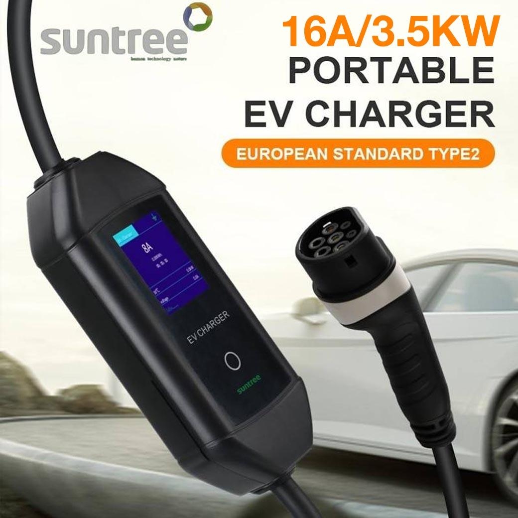Suntree EV Charger 16A/3.5KW 2.8 Inch European Standard Type 2