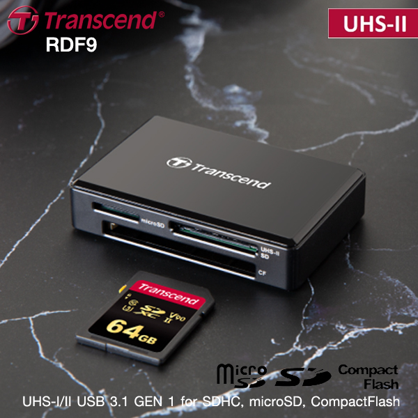 Transcend RDF9 USB 3.1 GEN 1 UHS-I/II Card Reader