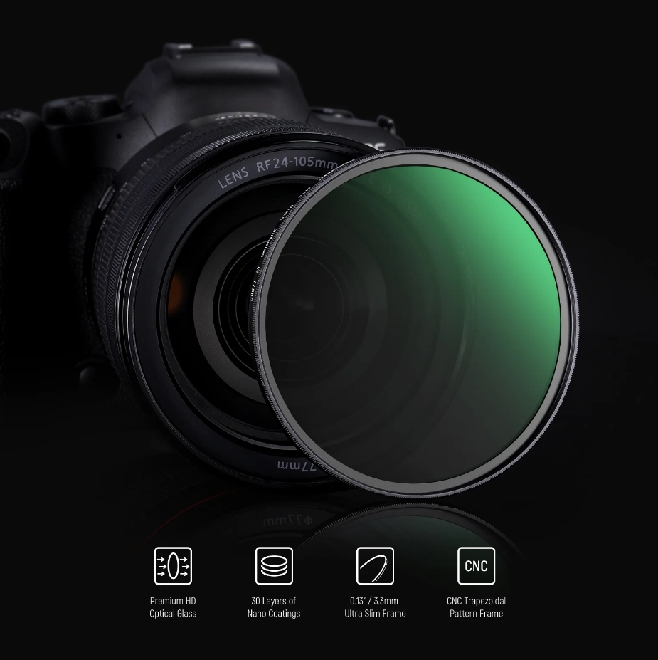 K&F CONCEPT 40.5mm ND2-400 Variable Neutral Density ND Filter