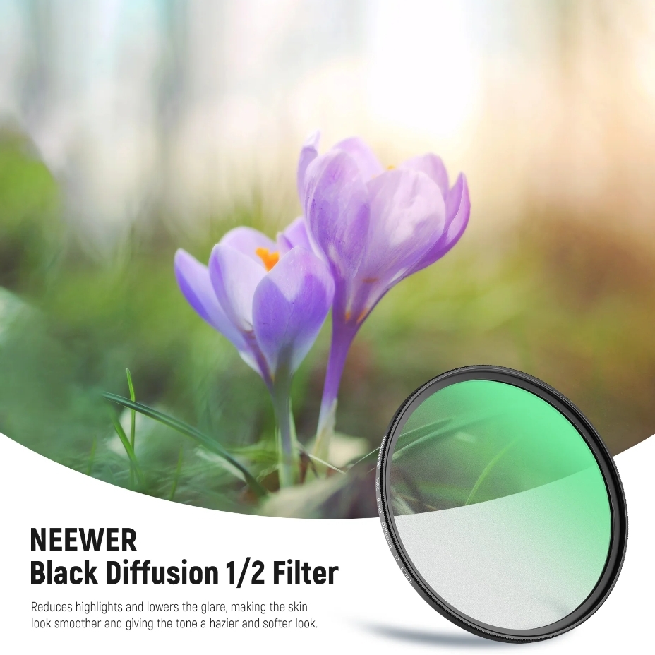 NEEWER BLACK SOFT FILTER 1/2 SPECIAL EFFECTS FILTER 72MM