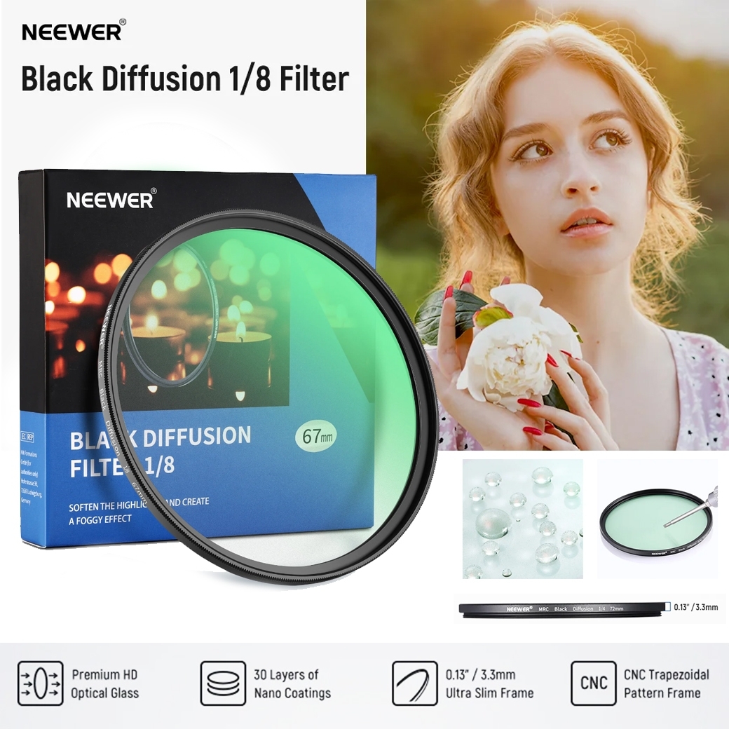 NEEWER BLACK SOFT FILTER 1/8 SPECIAL EFFECTS FILTER 67MM 