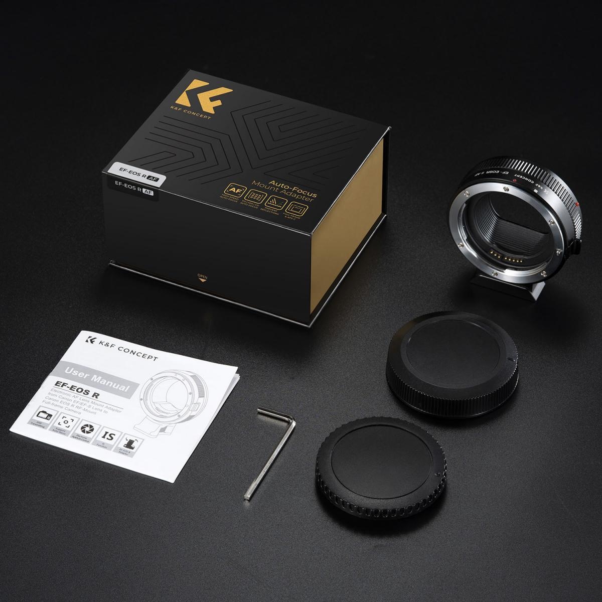 K&F CONCEPT LENS ADAPTER  MOUNT EF - EOS R II AF KF06.520