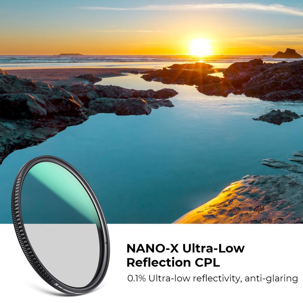 K&F Concept NANO-X Black Diffusion 1/8 Filter 52mm 