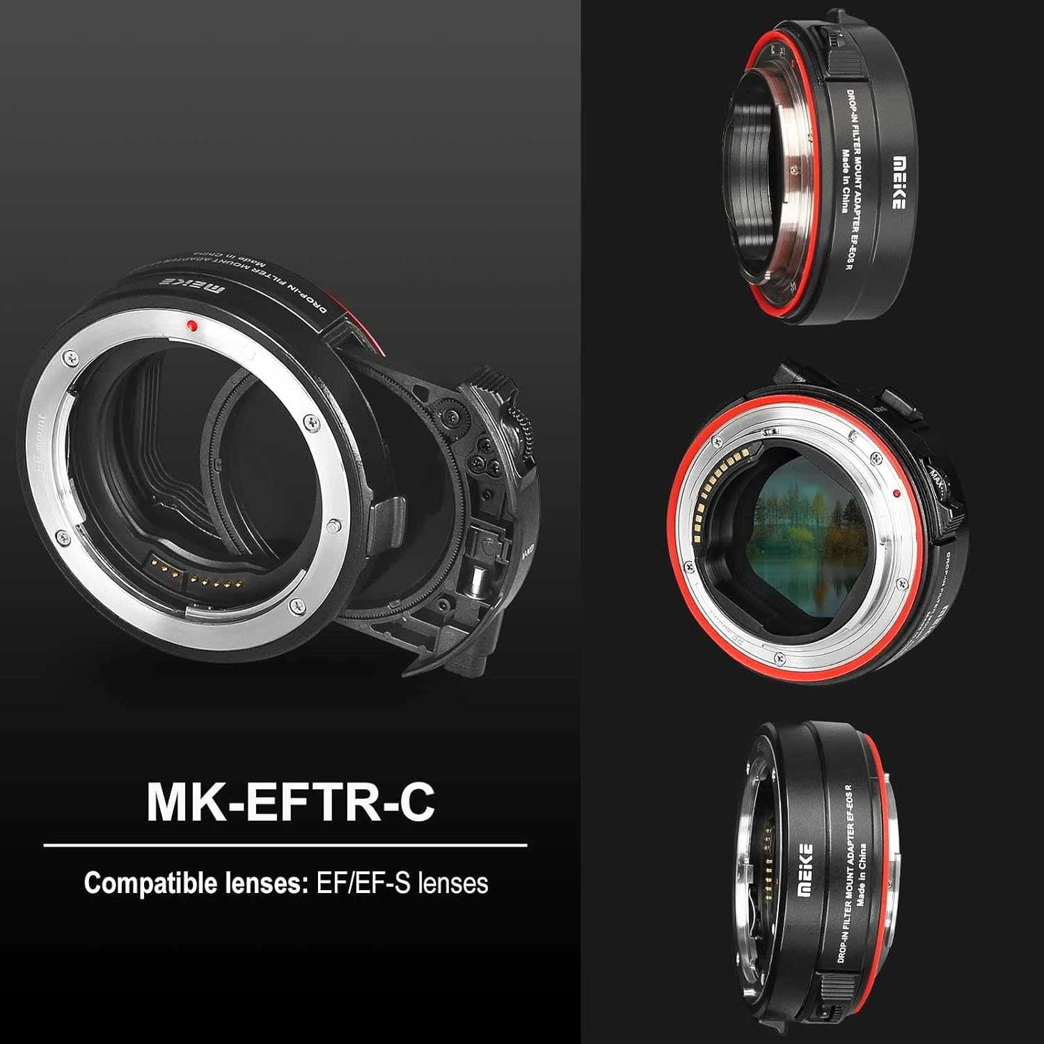 MEIKE DROP-IN FILTER MOUNT ADAPTER EF-EOS R