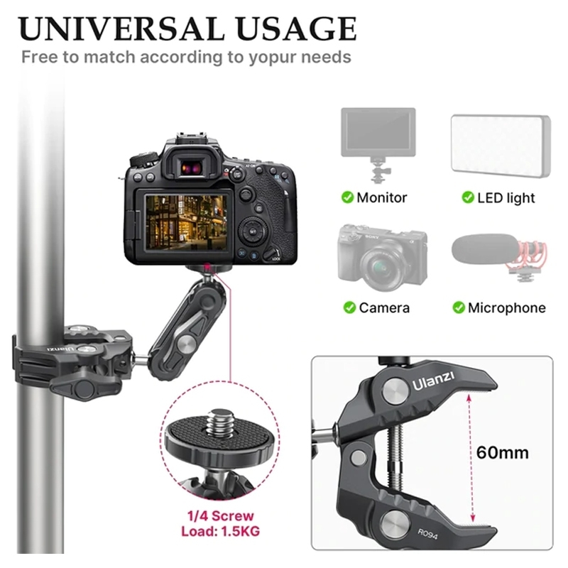 ULANZI R094 MULTI FUNCTION SUPER CLAMP