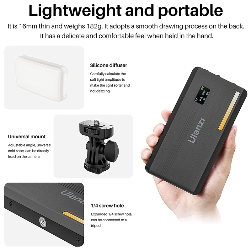 ULANZI VL200 BI-COLOR LED VIDEO LIGHT 