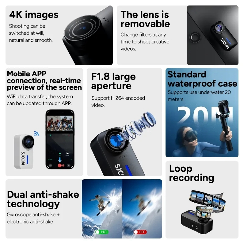 SJCAM C110+ ACTION CAMERA 4K BLACK