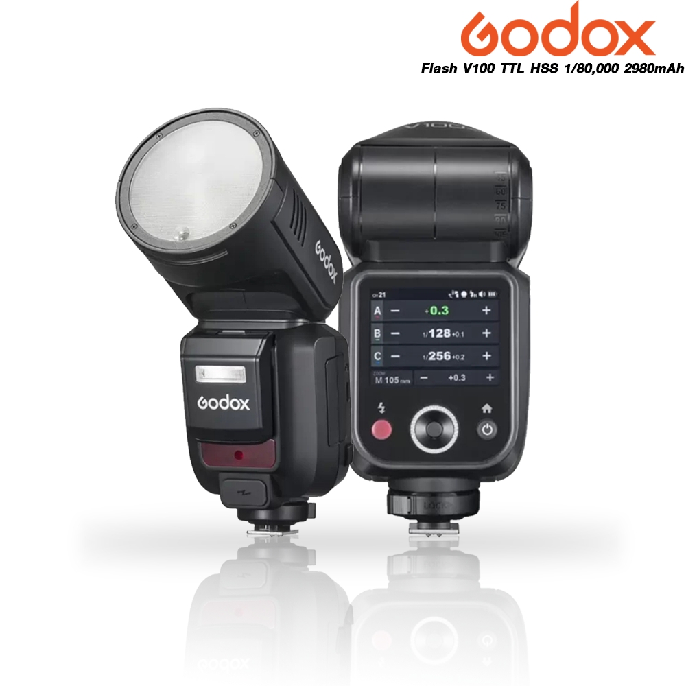 FLASH GODOX V100 TTL LION-ROUND HEAD CAMERA