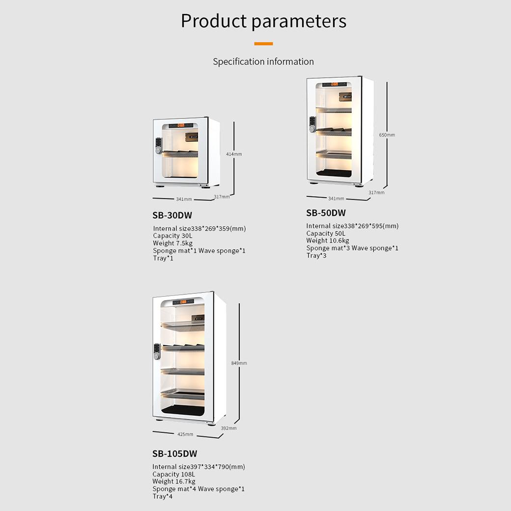 Shutter B DRY CABINET ตู้กันชื้น รุ่น SB-105DW (Coded-mechanical locks)