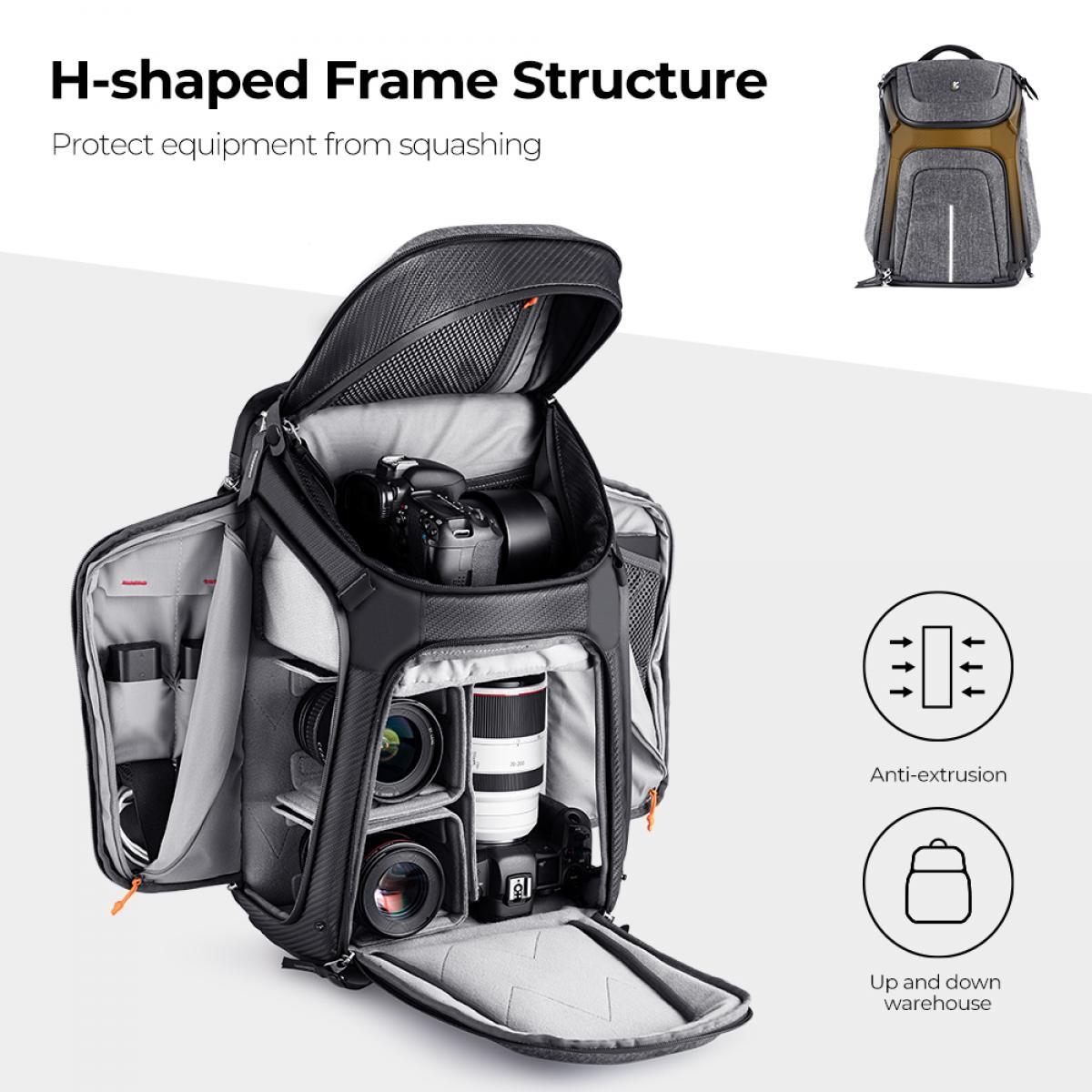 K&F CONCEPT Alpha Backpack 25L for Nature Photography Waterproof Camera Bag with 15.6 inch KF13.105