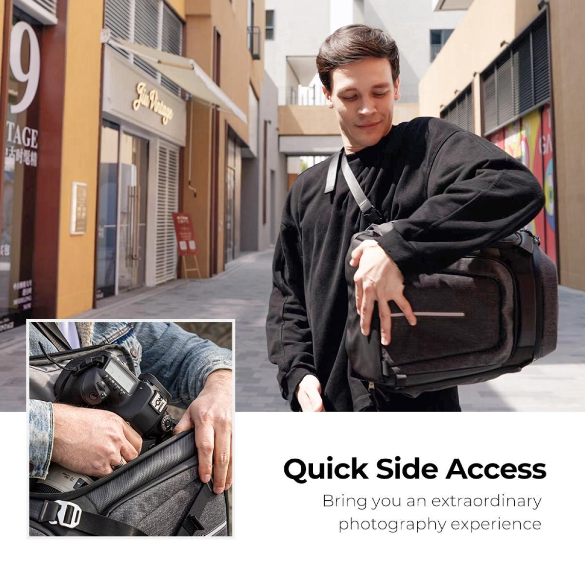 K&F CONCEPT Alpha Backpack 25L for Nature Photography Waterproof Camera Bag with 15.6 inch KF13.105